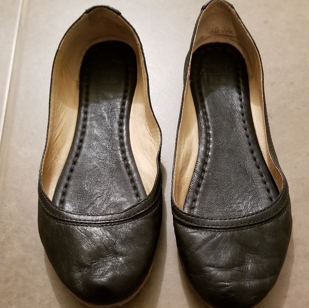 Frye black flats